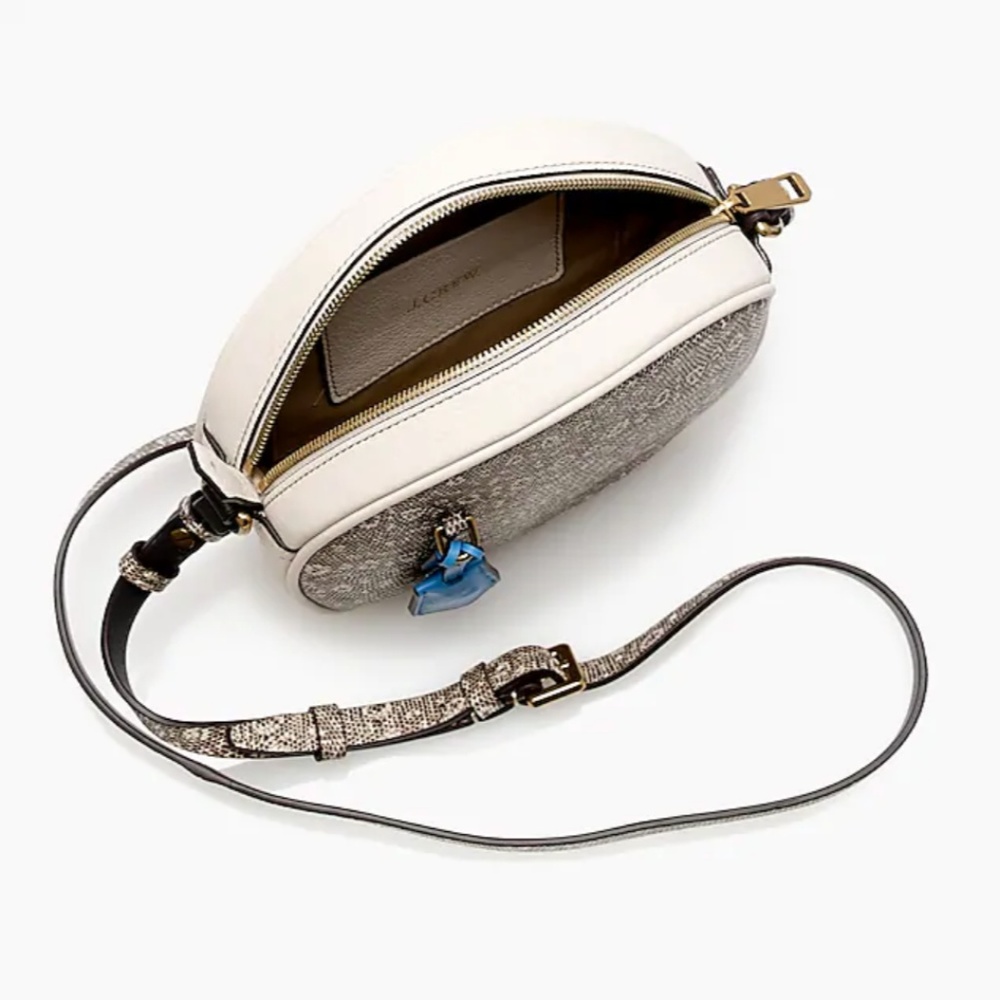 J.Crew Signet circle bag in embossed lizard-H7977 - Picture 2 of 4